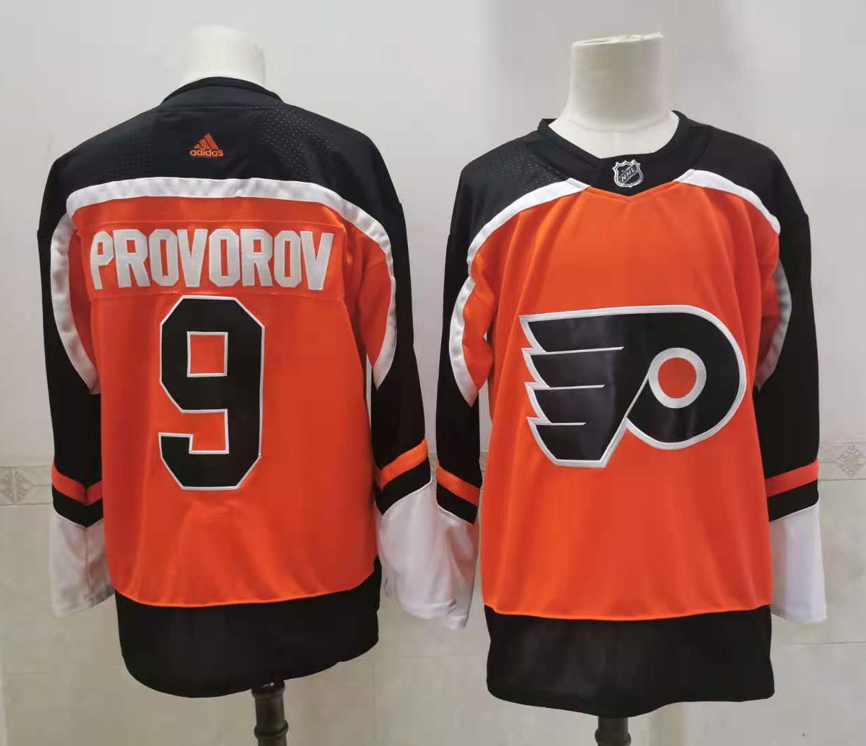 Adidas Men Philadelphia Flyers #9 Provorov Orange Home Authentic Stitched NHL Jersey